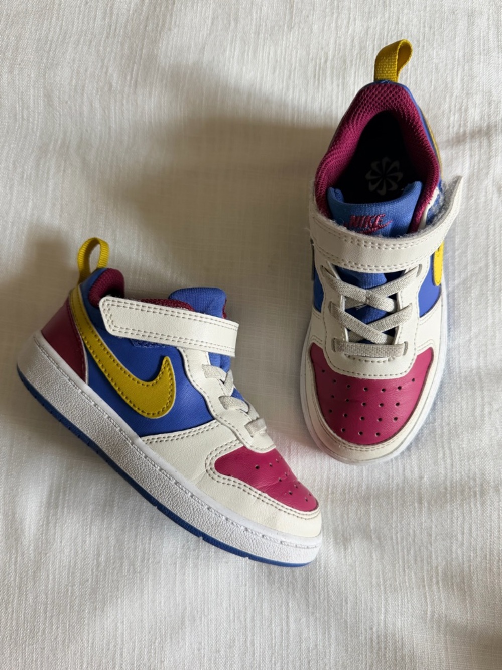Nike Court Borough Low Recraft sneaker 'Sweet Beet Comet Blue Citron' toddler 9C
